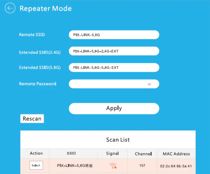 Security key or password to connect